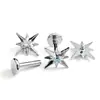 F136 Titanio Erizo de Mar Polaris Forma Hexagrama Labret Cartílago Auricular Stud Joyería para Piercing de Aleación de Titanio G23 Stud para Oreja