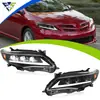 Adequado para modificação do conjunto de farol do Toyota Corolla 11-13 com luzes diurnas LED de três lentes e setas dinâmicas