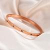 Pulseira Lisa Europeia e Americana de Venda Quente Moda 4mm Cravejada com Diamantes com Logotipo a Laser Pulseira Personalizada de Aço Inoxidável Atacado