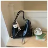 Bolsa Tote Retrô de Nicho Transfronteiriça Feminina Nova Grande Capacidade Moda Versátil Mochila para o Dia a Dia Bolsa de Ombro Cruzada