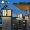 Lámpara de Poste Solar 2025 Nuevo Modelo Nuevo Estilo Chino Lámpara de Jardín Lámpara de Cabeza para Poste de Entrada de Balcón Exterior