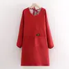 Delantal Sencillo de Color Sólido con Mangas Largas para Mujer, Estilo Nuevo de Primavera, con Múltiples Bolsillos, Anti-Manchas, Transpirable, Logo Estampado para Hombre, Adulto