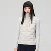 Chaleco de Plumas para Hombre Otoño e Invierno Nueva Chaqueta Ligera con Cuello Alto Chaleco Casual de Moda para Mujer Chaleco Cálido para Hombre