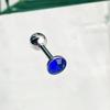 Pendientes de Zirconia de Colores de Corea del Sur para Mujer, Transfronterizos, para Dormir sin Quitar, Tornillos, Clavos de Oreja, Estilo Frío Simple