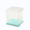 Caja transparente para pastel al por mayor de fábrica Embalaje de plástico navideño 4 pulgadas 6 pulgadas 8 pulgadas caja transparente doble para pastel