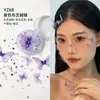 Accesorios de chapa para la cara maquillaje de ojos para novias maquillaje de escenario infantil parche decorativo facial de mariposa de perla y diamante brillante para conciertos