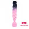 Xuchang en stock, trenza de doble color, trenza jumbo, peluca africana, trenza sucia, trenza degradada, cabello, venta al por mayor