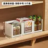 Armazenamento de Cozinha Doméstico Cesta de Armazenamento de Plástico Organizador de Lanches e Brinquedos Cesta de Armazenamento Transparente Compartimentada Caixa Mágica