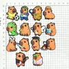 Capivara Fofa Desenho Animado Criativo Plástico Macio PVC Flor para Sapato Personalizada Sapato Croc Fivela de Sapato Fivela Decorativa Acessórios Pronta em Estoque Atacado