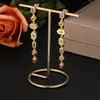 Pendientes Largos de Borla de Diamante de Color Transfronterizos con Empalme Irregular, Lujo Ligero, Más Vendidos en Europa, América y Turquía, Pendientes para Mujer