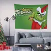 Tela de fondo temática de Grinch navideño de alta venta transfronteriza de Temu con impresión de alta definición para decoración de fotos de fiesta, en stock