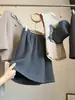 Falda Larga de Lana Gris Mezcla para Mujer Otoño Invierno Nueva Pequeña Altura Cintura Alta Versátil Casual Holgada Engrosada Falda Midi Línea A