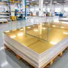 Panel Acrílico Dorado Espejo de Recubrimiento al Vacío de una Sola Cara Material de Tablero Decorativo para Stand de Exposición PMMA Dorado Chapado Tablero Reflectante