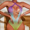 Explosivo estilo europeu e americano comércio exterior sexy lingerie sexy roupas de malha conjugada explosivo gradiente perspectiva oca paixão