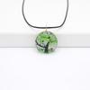 Nuevo producto transfronterizo: collar de cuerda con colgante de cristal, gema del tiempo, planta de flores secas, árbol de la vida, joyería DIY