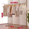 Tendedero de Ropa de Acero Inoxidable, un Solo Poste, Balcón Interior, Colgador de Ropa Retráctil Simple, Barra para Secar Ropa