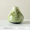 Vaso Pequeno de Flor com Esmalte de Forno Flor de Gelo Verde Menta Vaso Acessórios Cerâmicos Domésticos Estudo Zen Ornamentos de Flor Vaso Japonês