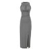 Estilo Puro Desejo Design Sexy Cintura Franzida Gola Halter Amarração Cor Lisa Camisola Verão Slim Top de Menina Quente