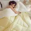 Nueva colcha con forma de oso de mantequilla de soja 2.0, colcha de invierno con control de temperatura, ropa de cama cálida, relleno esponjoso, lavable, no necesita funda de edredón
