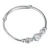 Pulsera de cuentas de capullo de peonía en oferta Pulsera de cuentas con patrón redondo de transferencia diseño pequeño simple moda coreana