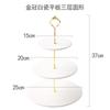Plato de Frutas de Tres Niveles Estilo Nórdico, Soporte para Pasteles, Creativo Moderno para Sala de Estar, Bandeja de Postres y Pasteles de Doble Capa, Soporte para Bocadillos de Té de la Tarde en Casa