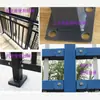 Juego completo de accesorios para vallas de acero galvanizado ensamblados: soportes de base fijos, placas de hierro, cubiertas ovaladas, soportes en forma de U, cubiertas decorativas, no requiere soldadura