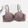 Ropa Interior de Comercio Exterior Top Sexy de Encaje de Media Copa Ajustable Push-up Strapless con Tirantes Desmontables