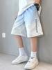 Pantalones cortos deportivos de verano para niños, finos, de seda helada, de secado rápido, informales, recortados, para playa, para niños grandes