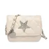 Bolso Cruzado Casual Transfronterizo Bolso de Hombro Retro para Commuter para Mujer Moda Primavera 2025 Bolso Cuadrado Pequeño con Cadena Metálica