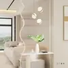 Divisória de Vidro Estilo Cream para Sofá de Sala, Tela para Hall de Entrada, Tela Criativa para Banheiro, Divisória de Vidro para Banheiro
