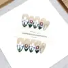 Daiyueda Unhas Vestíveis Puras Feitas à Mão Outono e Inverno Novo B274 Totalmente Pintadas à Mão Esculpidas Elegantes Estilo Exportação Patch de Arte para Unhas