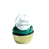 Decoración Creativa para Cupcakes Estilo Ins Transfronterizo Suministros para Fiestas Navideñas Marcado Láser Decoración para Pasteles