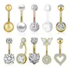 Conjunto de 10 Peças de Piercing de Umbigo Borboleta de Aço Inoxidável com Zircônia Argola Redonda para Umbigo Joias de Moda Casual para Piercing de Umbigo Venda por Atacado