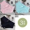 (3 peças) Roupa interior de apoio à barriga de mulheres grávidas em forma de V em forma de cintura baixa para mulheres grávidas sem vestígios de gravidez e parto universal Ice Silk forro de algodão puro