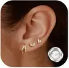 Conjunto de Brincos Europeus e Americanos de Luxo Leve Banhado a Ouro 14K com Zircônia para Mulheres, Brincos Camadas da Moda de Alto Padrão, Atacado do Fabricante