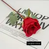 Borde Quemado Flor Rosa Simulada Ramo Escena Arreglo Decoración Flor de Rosa de Borde Quemado Realista de Alta Gama Uso en Bodas Flores Artificiales