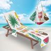 Nova Capa de Cadeira de Praia de Microfibra Toalha para Cadeira de Descanso Bolsa para Toalha de Praia Impressão Digital Série de Verão Capa para Cadeira de Descanso