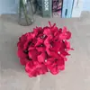 Cabeza de Hortensia Simulada de Fabricante Flor de Seda Flor Artificial Pétalos de Hortensia Decoración de Boda Ramo Flores Hechas a Mano DIY