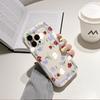 Funda de Teléfono Móvil Transparente Apple 17 Verano para Niñas, Estilo Retro Francés Floral Floral Envolvente, Cubierta Protectora Anti-Caídas de TPU de Gama Alta