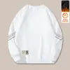 Sudadera de Terciopelo para Hombre Otoño e Invierno Jersey de Cuello Redondo de Manga Larga Camiseta Base para Hombre Tops Versátiles Casuales Holgados para Hombre Ropa de Hombre