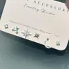 Conjunto de Brincos Moda Concha Coração Estrela de Seis Pontas Estrela do Mar Seis Peças Estilo Delicado Brincos de Menina Super Fada Brincos Versáteis