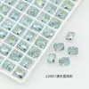 Rinestones Brillantes para Uñas Dongzhou 8*6MM Rectangulares Octagonales de Fondo Puntiagudo Rinestones Accesorios para Aretes DIY Nuevos Rinestones de Cristal K9