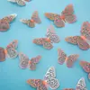 Amazon Pegatinas de Pared Mariposa Hueca 3D Papel Tapiz Decoración de Boda para el Hogar Pegatinas Creativas Sala de Estar Dormitorio