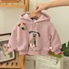 Sudadera con forro de forro polar para bebé para otoño e invierno, diseño de dibujos animados, nuevo estilo 2026, unisex, cálido y elegante, top para bebé estilo coreano