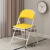 Silla plegable mediana-alta 35cm para adulto, silla con respaldo para el hogar, silla de estudio para estudiante, asiento portátil para oficina, taburete pequeño, silla de comedor