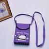 Bolso para teléfono móvil de estilo coreano con diseño de panda pequeño, bandolera de punto, bolso de mano con solapa, bolso informal para salir
