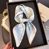 Pañuelo Decorativo Vintage de Seda Artificial Estampada, Chal de Alta Gama, Bufanda para el Cuello con Protección Solar, Pañuelo Cuadrado Pequeño, Pañuelo para la Cabeza, Bufanda para Mujer