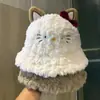 Atacado 25 Anos Outono e Inverno Novo Gatinho Fofo de Pelúcia Chapéu de Pescador Feminino Doce Engrossado Quente Chapéu Balde