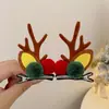 Pinzas para el Cabello de Navidad para Niños, Lindos Pasadores de Astas, Pinzas para el Cabello de Reno para Niñas Pequeñas, Accesorios para el Cabello para Flequillo Lateral de Niñas