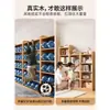 Estantería de Madera Maciza de Pie Integrada Montada en Pared Estanterías de Almacenamiento de Múltiples Niveles Simple Multifuncional para Niños Estudiantes Hogar Librería